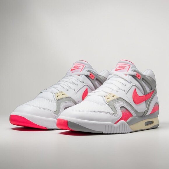 Nike Air Tech Challenge II Agassi Mens Shoes White Racer Pink FZ9033 100 (NEW) main image 4